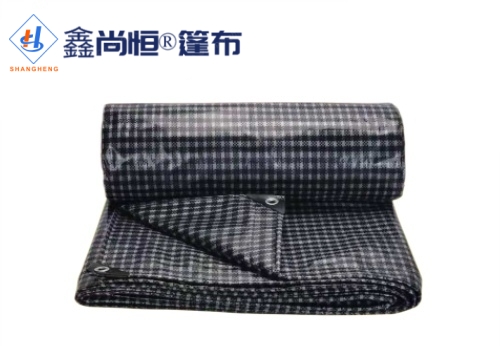 黑網格色聚乙烯防水篷布12.19×12.19米克重117g